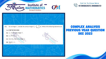 Question 7 | Complex Analysis | NET JRF Dec 2023