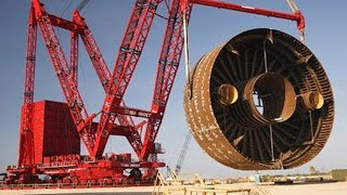 World Most Powerful Cranes Machine In Action - It Can Actually Lift Hundreds Of Thousands Of Tons