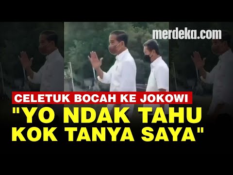 Antusias Anak-Anak di Gresik Sambut Jokowi Pakai Celetukan: "Yo Ndak