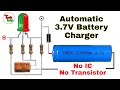 No ic  no transistor  automatic 37v battery charger circuit
