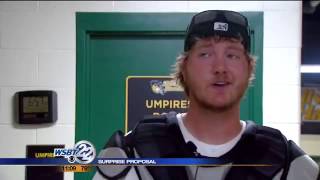 Surprise proposal at South Bend Silver Hawks game