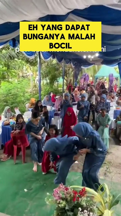 momen lucu ketika pengantin melemparkan bunga yang dapat malah bocil ‼️ #lucu #nikah #pengantinviral