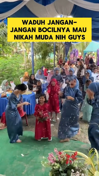 momen lucu ketika pengantin melemparkan bunga yang dapat malah bocil ‼️ #lucu #nikah #pengantinviral