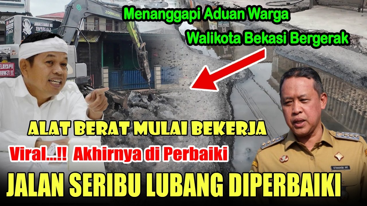 ALHAMDULILLAH JALAN VIRAL SERIBU LUBANG AKHIRNYA DIPERBAIKI - WALIKOTA BEKASI MENANGGAPI ADUAN WARGA