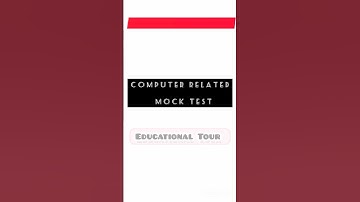Computer Related Mock Test 2024 #adre
