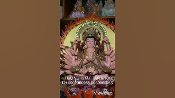 TƯỢNG PHẬT CHUẨN ĐỀ BỒ TÁT-SƠN VẼ DÁT VÀNG ĐẸP HẢO TƯỚNG-LH:0902960955-0969960955(Chủ CS TƯỜNG HƯƠNG