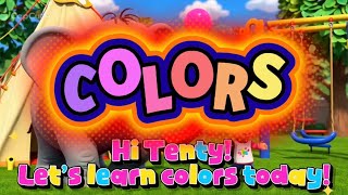 Learn COLORS with Tenty the Elephant and Tara #learncolors #tentytheelephant #taraandtenty 