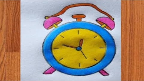 How to draw a table clock Or alarm clock simple drawing #drawing #easydrawing #art #painting 
