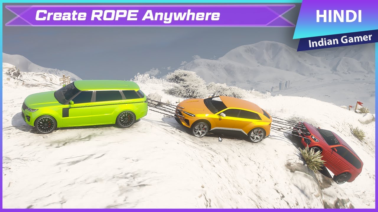GTA 5- Create Rope Anywhere & Create on any Vehicle or Ped | Rope ...