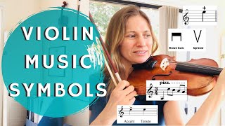 Violin Tutorial - Violin Symbols: Violin pizzicato, arco, and more!