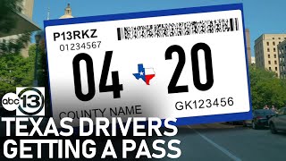 Expired registration sticker? Texas is giving you a pass