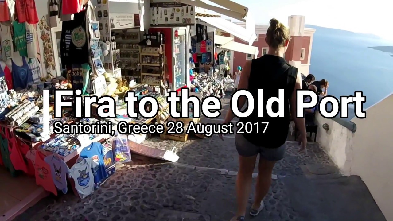Walking from Fira to the Old Port
