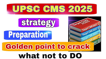 How to Crack UPSC CMS 2025 | Strategy, Preparation Tips & Common Mistakes" | Dr Varun Agarwal