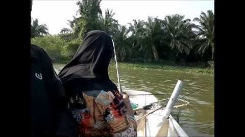 MEMANCING UDANG GALAH DI SUNGAI TELUK INTAN