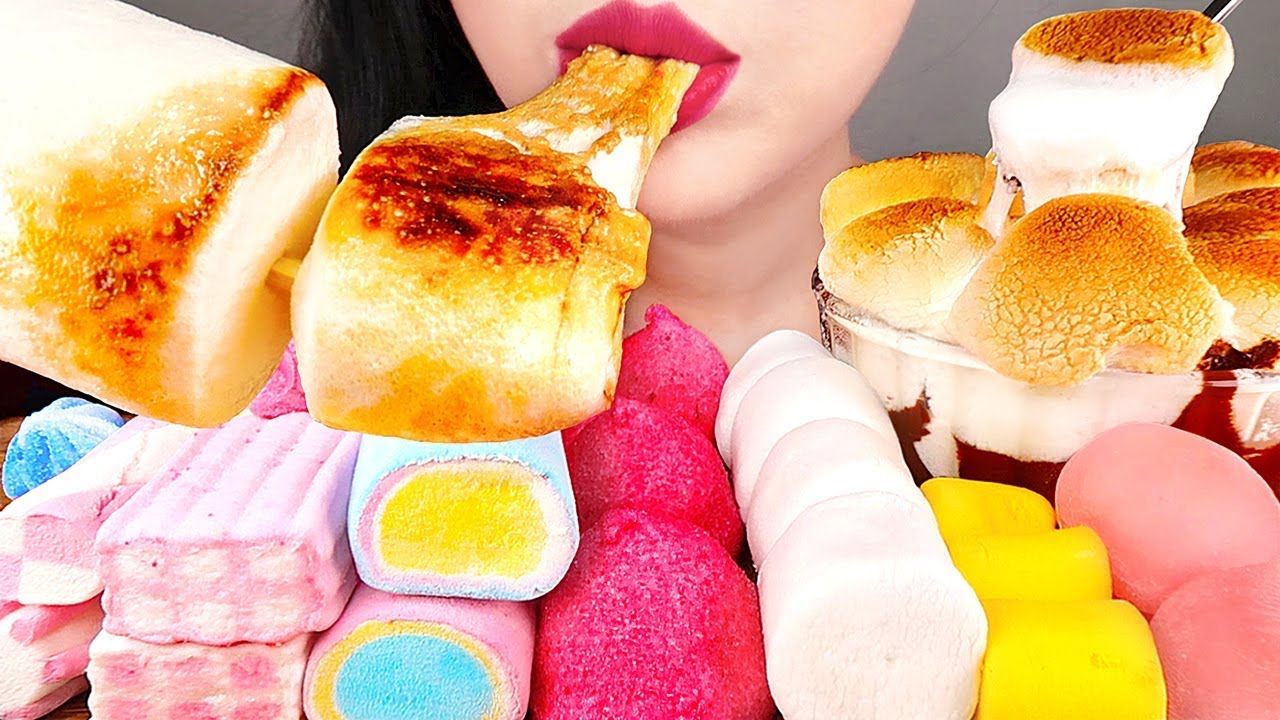 ⁣ASMR S'MORES, MARSHMALLOW, CANDIED TANGHULU 스모어딥, 탕후루, 마시멜로우 먹방 * MUKBANG NO TALKING EATING SOU