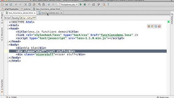 Simple Demo for using LESS