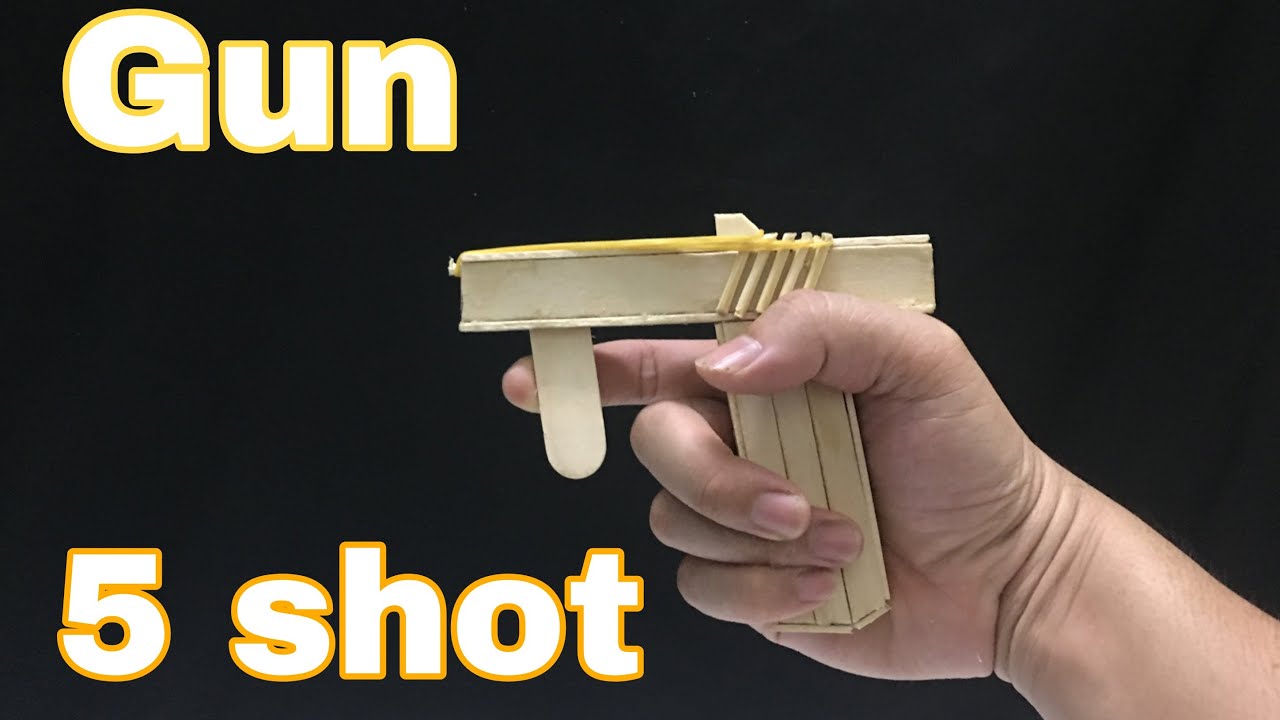 How To Make A Rubber Band Gun With Popsicle Stick YouTube