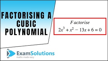 How to factorise a cubic polynomial (Method 2) : ExamSolutions