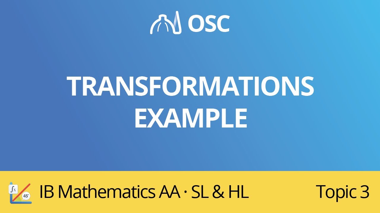 Transformations example [IB Maths AA SL/HL]