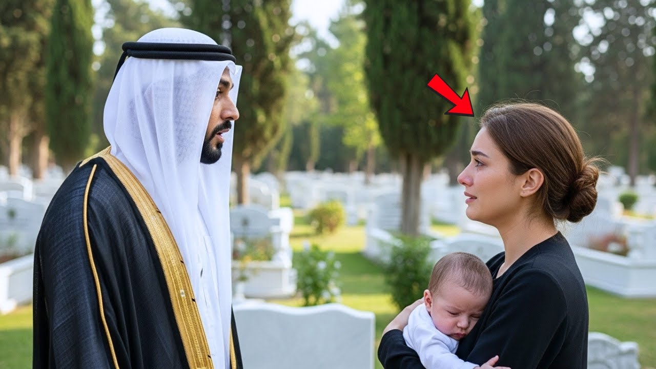 Arap Bir Milyarder annesinin mezarını ziyaret eder ve bir bebekle ağlayan bir kadınla karşılaşır...