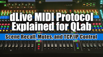 Uitleg over het dLive MIDI-protocol voor QLab | Scene Recall, dempen en TCP/IP-besturing