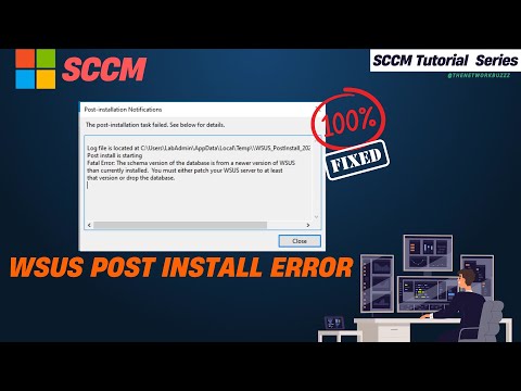 WSUS Post Install error | WSUS Troubleshooting