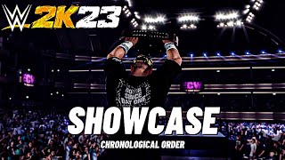 JOHN CENA'S SHOWCASE IN CHRONOLOGICAL ORDER - WWE 2K23 (ALL CUTSCENES, MATCH MOMENTS & ENTRANCES)