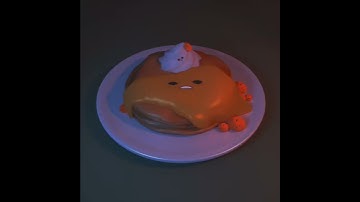 Gudetama pancakes 3d making in 1 min #shorts