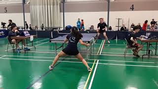 Priyanka at the Ping-O-Max Table Tennis tournament, Trois-rivieres