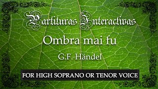 Ombra mai fu "Largo" KARAOKE FOR HIGH SOPRANO OR TENOR - G. F. Händel - Key: G Major chords