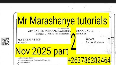 MATHEMATICS NOVEMBER 2025 PAPER 2 PART 2 ..SECTION A FINAL 