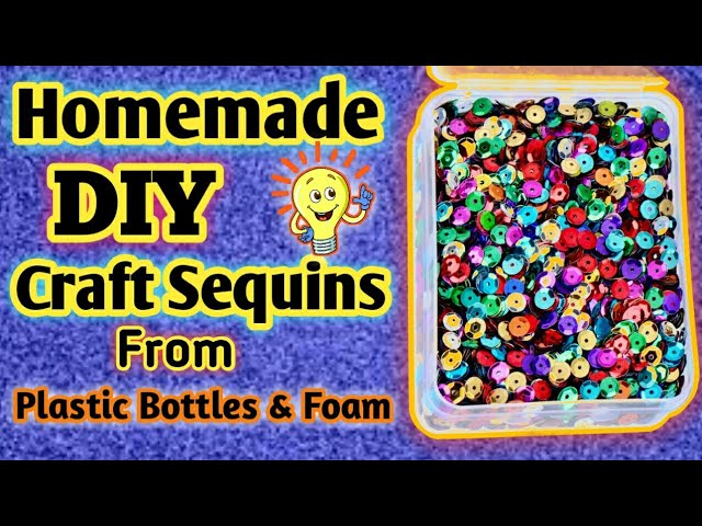 How to Make Sequins At Home, Diy Craft Sequins, Sequins From Foam Sheet, Plastic Craft Sequins