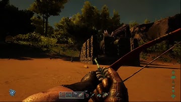 ARK: Survival Evolved- Basic Dino trap, caught a Stegosaurus by myself