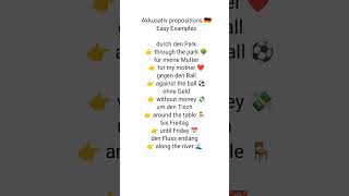 Akkusativ Preposition with easy examples/what is Akkusativ/Akkusativ #deutsch #deutschkurs #germany