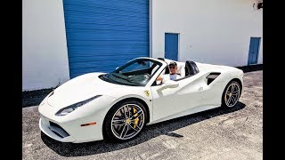 Ferrari 488 spider white on miami style start up & drive interior
exterior at prestige imports for more information about the channel
see below: ...