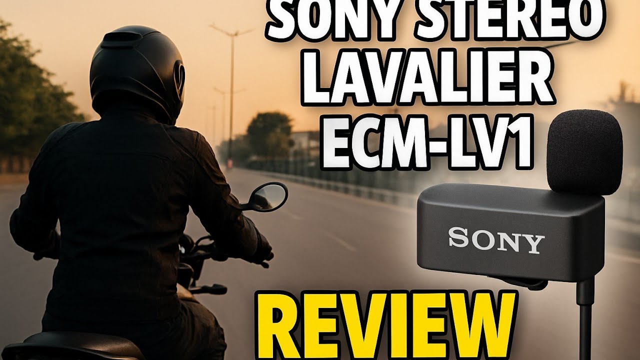 Bike Ride Mic Test 🔥 Sony Stereo Lavalier ECM  LV-1 vs Wind Noise | MotoVlog Audio Sample