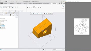 mechanical part PTC creo full video tutorial for beginner