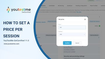 YouTestMe GetCertified 11.0 - How to Set a Price per Session