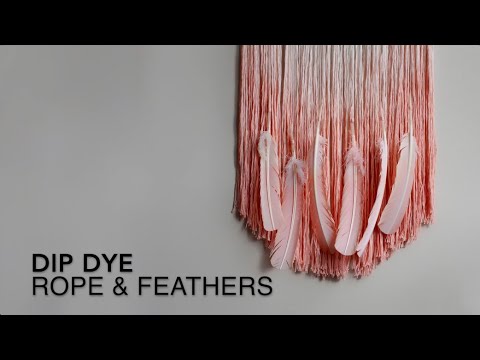 photo How To Dip Dye Macrame diy dip dye macrame rope feathers