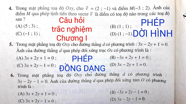 Bài tập trắc nghiệm về phép đồng dạng