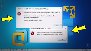 Fix version mismatch with vmx86 driver - vmx86.sys (VMDB) Error 14 in VMware Workstation ✔️