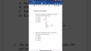 ELEMENTARY SCHOOL MATHEMATICS OLYMPIAD QUESTIONS, DAY CALCULATION