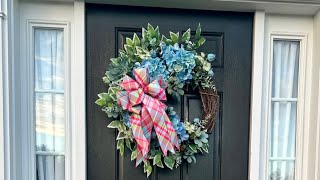 Let’s make a quick hydrangea wreath for spring!  #wreathtutorial #springwreath #springwreath #wreath