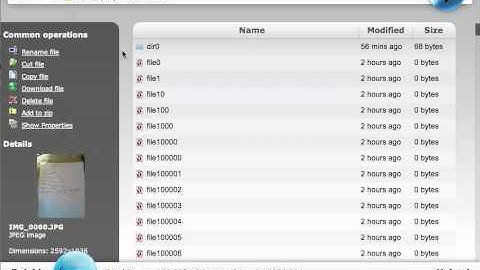 Demo of my file manager (Dolphin.php) opening directories up to 500k files