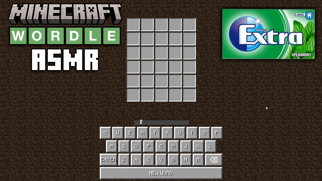 [ASMR] Minecraft Wordle Gum Chewing