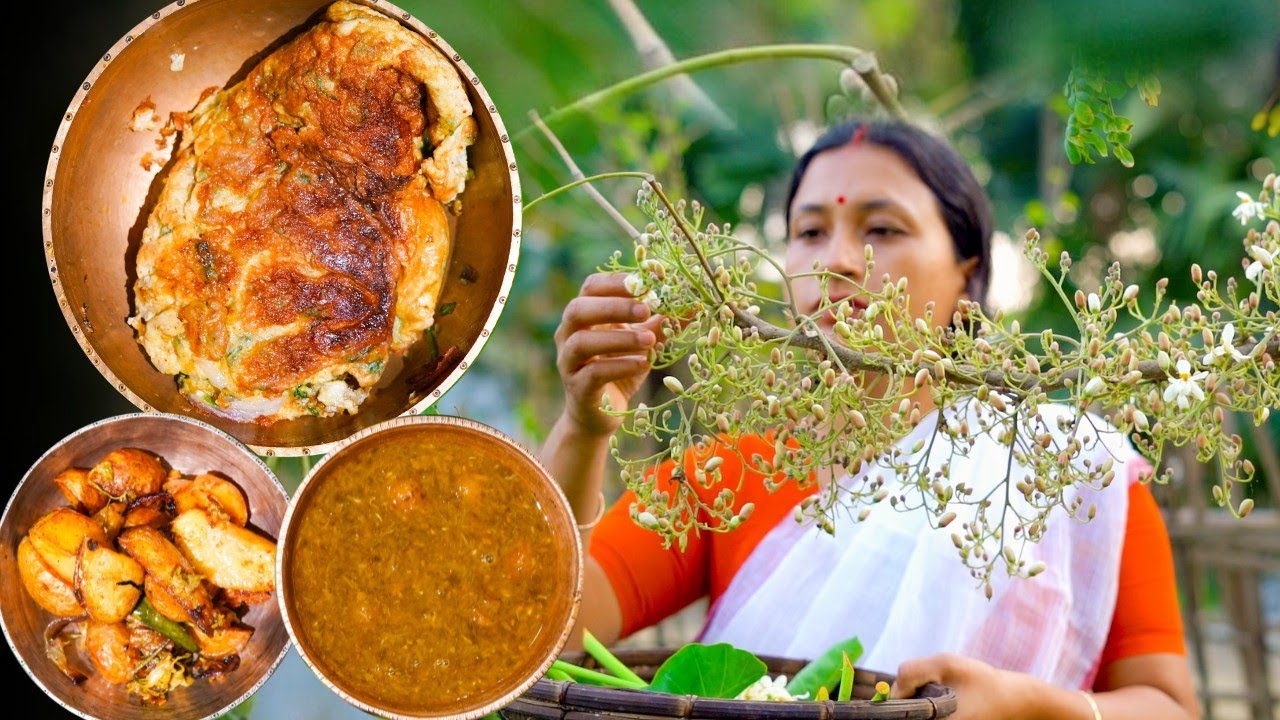 কণ বিলাহী কচুঠুৰি, চজিনা ফুল আৰু কিছু জুতিৰে আজিৰ ভাত সাঁজ ।