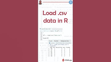 Import .csv data in R #r #read.csv #csvdata #rprogrammingforbeginners #rstudio