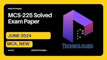 Mcs-225 Solved Question Paper June -2024 || DalalTechnologies || WaveArt