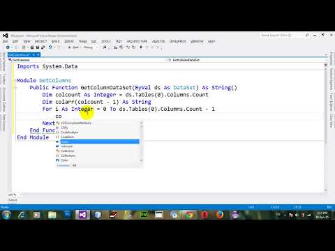 String array of column names of dataset in VB NET 2012