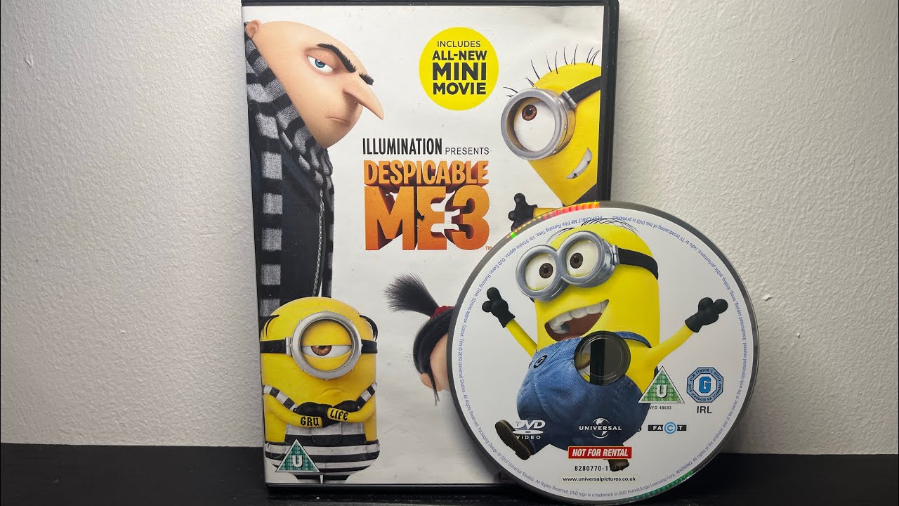 Despicable Me 3 (UK) DVD Unboxing Universal Studios YouTube